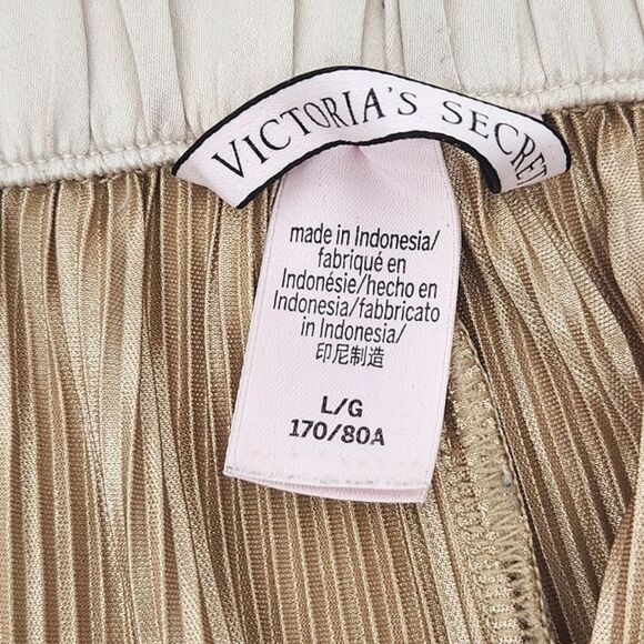 Victoria's Secret Pajamas Pants Womens Large Wide Leg Pleated Glam Model Fairy - Picture 4 of 10